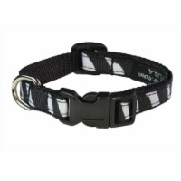 ZEBRA-WHITE-BLK.1-C Zebra Dog Collar, Black & White - Extra Small