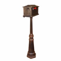 SCK-1017-SPK-591-CP Kingston Curbside Mailbox with Tacoma Mailbox Post Unit - Copper