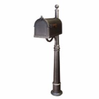 SCB-1015-SPK-600-SW Berkshire Curbside Mailbox with Ashland Mailbox Post Unit - Swedish Silve