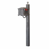 SCK-1017-SPK-710-SW Kingston Curbside with Springfield Mailbox Post, Swedish Silver