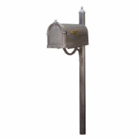 SCB-1015-SPK-679-SW Berkshire Curbside with Richland Mailbox Post, Swedish Silver