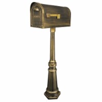 SCC-1008-SPK-591-BRZ Classic Curbside with Tacoma Mailbox Post Unit, Bronze