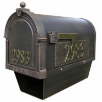 Berkshire Curbside Mailbox with Paper Tube & Side Numbers, Mocha