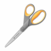 Straight Scissors- Titanium Bonded- 7in. Full- Gray-Yellow
