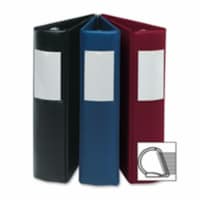 D-Ring Binder with Label Holder&#44; Hvy-Dty&#44; 3 in.&#44; Blue