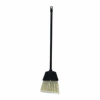 Angled Broom, for Lobby Dust Pan Kit, Plastic, Black