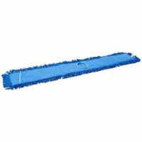 48 in. Fringe Dry & Dust Mop Microfiber Pad - Gray & Blue