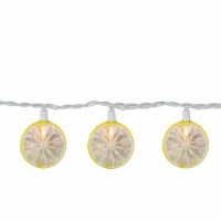 Dennis East 10-Count Yellow and Clear Lemon Patio String Mini Summer Light Set, 8.5ft White