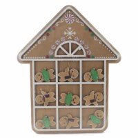 Christmas Gingerbread House Tic Tac Toe Wood Holiday Fun 14003