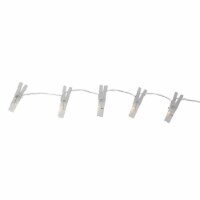 Dennis East 15 Clothespin Summer Novelty Patio String Lights - 6.5 ft Clear Wire