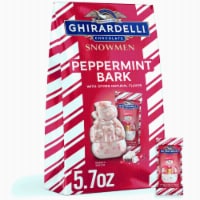 Ghirardelli Peppermint Bark Chocolate Snowman Holiday Candy Bag