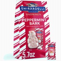 Ghirardelli® Peppermint Bark Chocolate Snowmen Holiday Candy Bag Perspective: Main