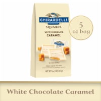 Ghirardelli® White Chocolate Squares with Caramel Filling Holiday Candy Bag Perspective: Main