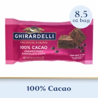GHIRARDELLI Premium Baking 100% Cacao Unsweetened Chocolate Chips Perspective: Main