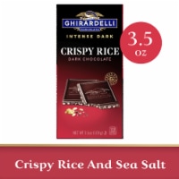 Ghirardelli® Intense Dark Crispy Rice & Sea Salt Dark Chocolate Bar Perspective: Main