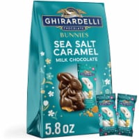 Ghirardelli® Milk Chocolate Sea Salt Caramel Bunnies Candy Bag Perspective: Main