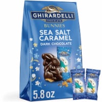 Ghirardelli® Dark Chocolate Sea Salt Caramel Bunnies Easter Candy Bag Perspective: Main