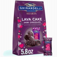 Ghirardelli® Dark Chocolate Lava Cake Hearts Valentine's Candy Bag Perspective: Main