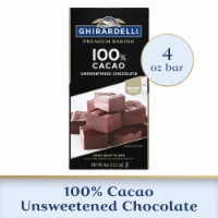 Ghirardelli Premium 100% Cacao Unsweetened Baking Chocolate Bar