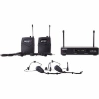 Gemini UHF02HLS34 533.7 MHz + 537.2 MHz 2 Channel Wireless Headset - Black