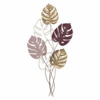 Stratton Home Decor Tropical Tricolor Metal Leaves Botanical Wall Decor