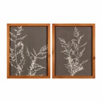Stratton Home Decor Modern Farmhouse Set of 2 Botanical Wildflowers Framed Wall Art