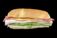 Turkey Bacon Lettuce & Colby Jack Cheese French Roll Sandwich Perspective: Main