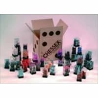 Chessex Manufacturing 264AA Cube Gemini Set Of 7 Dice - Assorted Color With Numbering