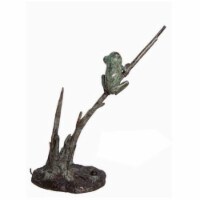 Panut Foundry 50432 12'' x 24'' Bronze Frog on Branch