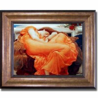Artistic Home Gallery 1114529BR Flaming June By Leighton Premium Bronze Framed Canvas Wall Ar