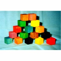 THE PUZZLE-MAN TOYS W-1008 Wooden Educational Baby Blocks - Large Set of 16
