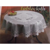 Tapestry Trading 558I90 90 in. European Lace Table Cloth- Ivory