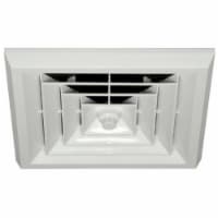 Havaco Quick Connect HT-G6B-S1D White Square Ceiling Diffuser with 6 in. Boot and Rotary Damp