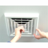 Havaco Quick Connect HT-GB-S1 White Square Ceiling Diffuser with 8 in. Boot