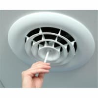 Havaco Quick Connect HT-GB-R1BD White Round Ceiling Diffuser and 8 in. Boot with Butterfly Da
