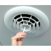 Havaco Quick Connect HT-GB-R1BD White Round Ceiling Diffuser and 8 in. Boot with Butterfly Da