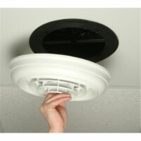 Havaco Quick Connect HT-CCGB-R1BD White Round Capital Crown Ceiling Diffuser 8 in. Boot & But