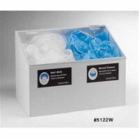 RackEm Racks 5121 2-Compartment Dispenser Hair Net-Beard Cover-Shoe Cover