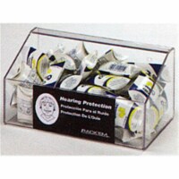 RackEm Racks 5137 60-Pair Foam Ear Plug Tray Dispenser No Lid - Clear Plastic