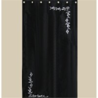 In Creation INC 12 Beautiful Silk  Organza and Jacquard Panels Curtains - Black and Chocolate