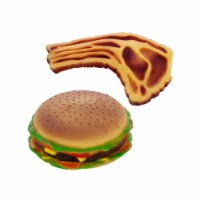 Bulk Buys OD938-24 Squeaky Hamburger and Steak Dog Toy -Pack of 24
