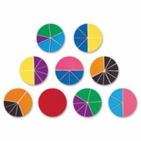 Learning Resources LRNLER0617 Rainbow Fraction Deluxe Circles Set- 9 Per Set