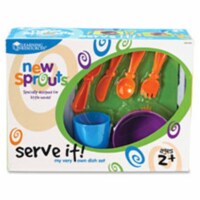 Learning Resources LRNLER3294 New Sprouts Role Play Dish Set- 24 Per Sticker