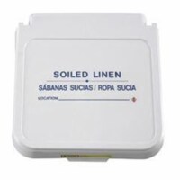 R&B Wire 602SLB 12 in. x 4 in. Laundry Hamper Lid Label - Soiled Linen - Blue Lettering