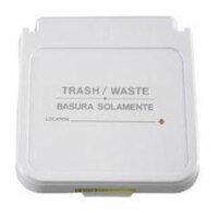 R&B Wire 602TWG 12 in. x 4 in. Laundry Hamper Lid Label - Trash - Waste - Gray Lettering