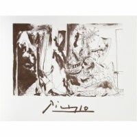 Pablo Picasso 2030 Chevalier en Armure- Page et Femme Nue- Lithograph on Paper 29 In. x 22 In