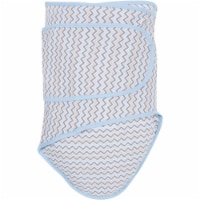Miracle Blanket 47028 Chevrons With Blue Trim Baby Swaddle Blanket