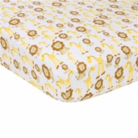 MiracleWare 7149 Giraffes & Lions Muslin Crib Sheet