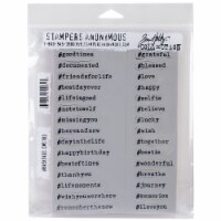 Tim Holtz Cling Stamps 7 X8.5 -Hashtags