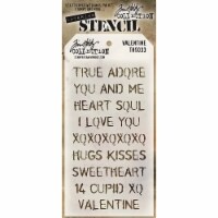 Tim Holtz Layered Stencil 4.125 X8.5 -Valentine